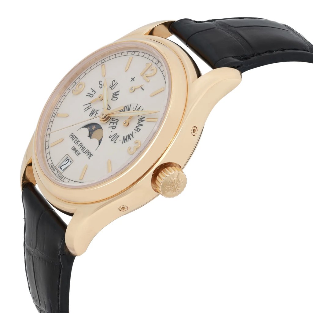 View Of Crown Facing Side Of Patek Philippe 5146J-001 Gold 18kt Watch Pre Owned Condition
