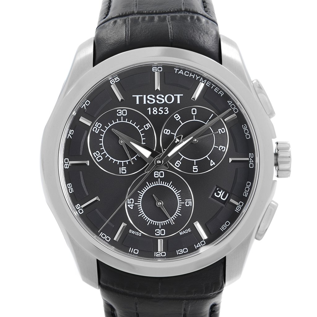 Up Close Front Facing Picture Of Tissot T035.617.16.051.00 Stainless Steel Watch New Without Tags Condition