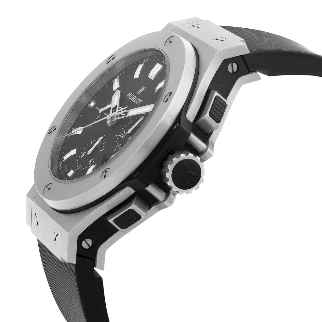 View Of Crown Facing Side Of Hublot 301.SX.1170.RX Stainless Steel,Titanium Watch Pre Owned Condition
