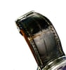 Back View Of {Caseback} Back Case And Closed Leather Band Of Hermes AR4.910 Watch Pre Owned Condition