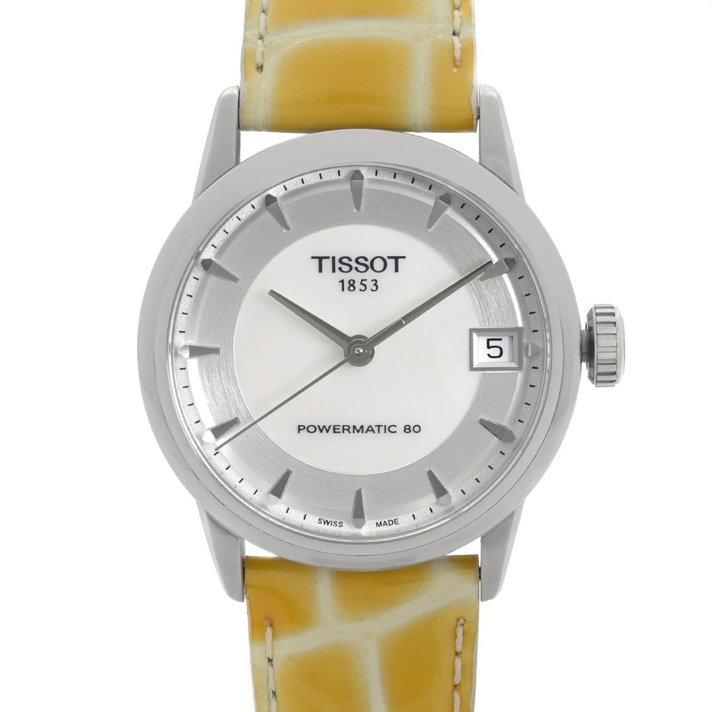 Up Close Front Facing Picture Of Tissot T086.207.16.111.00 Stainless Steel Watch Pre Owned Condition