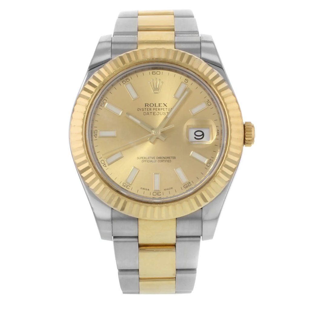 Front Full View Of Rolex 116333 Stainless Steel Watch Pre Owned Condition Good