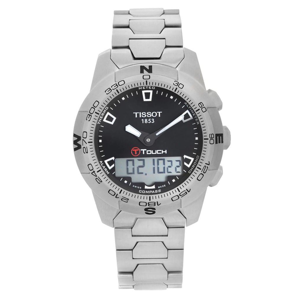 Front Full View Of Tissot T047.420.11.051.00 Stainless Steel Watch New With Defects Condition Excellent