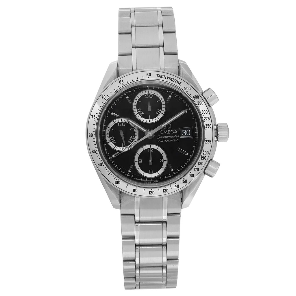 Front Full View Of OMEGA 3513.56.00 Stainless Steel Watch Pre Owned Condition Good