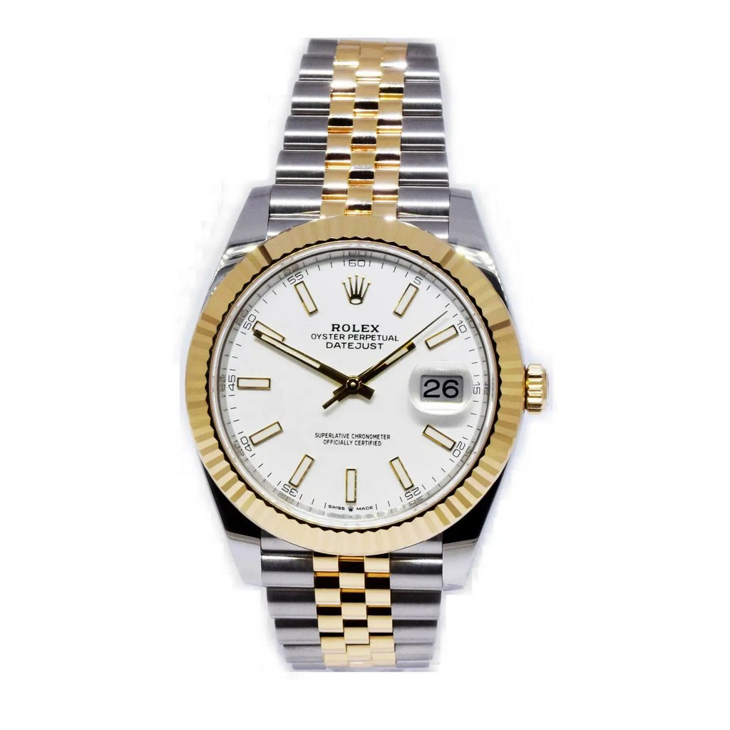 Front Full View Of Rolex 126333 Stainless Steel Watch Pre Owned Condition {Product Condition}