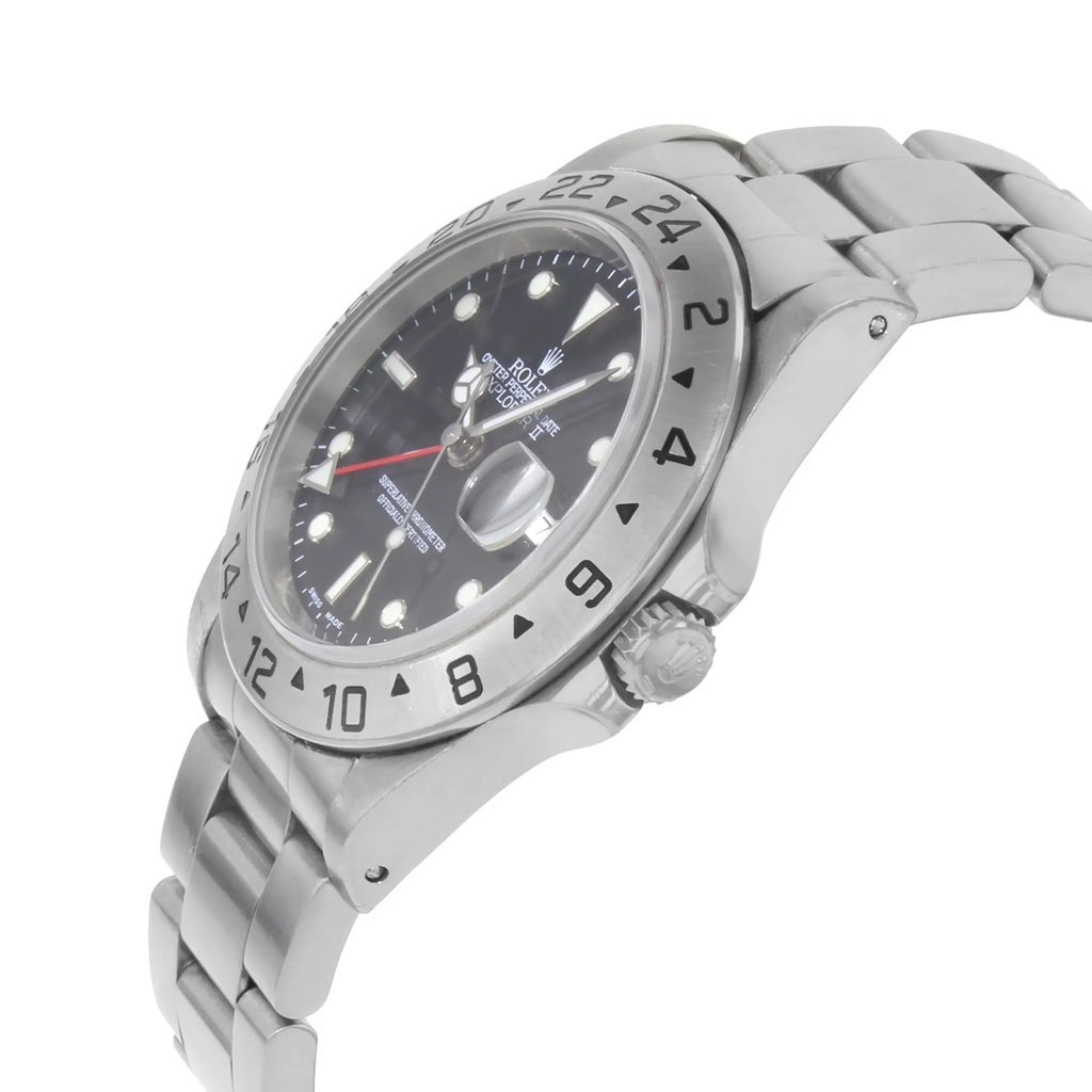View Of Crown Facing Side Of Rolex 16570 Stainless Steel Watch Pre Owned Condition