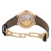 Back View Of Exhibition Back Case And Open Leather Band Of Breguet 7137BA/11/9V6 Watch Pre Owned Condition