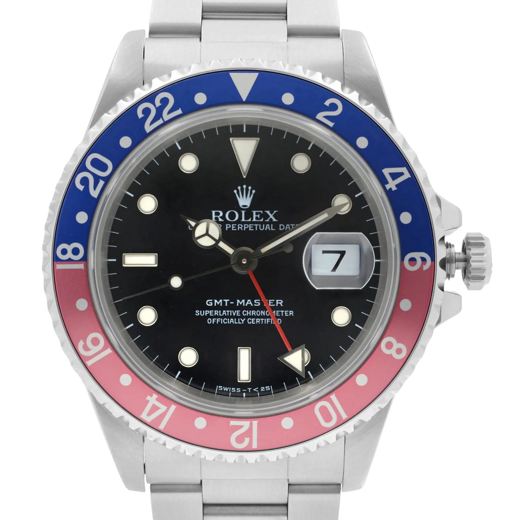 Up Close Front Facing Picture Of Rolex 16700 Stainless Steel Watch Pre Owned Condition
