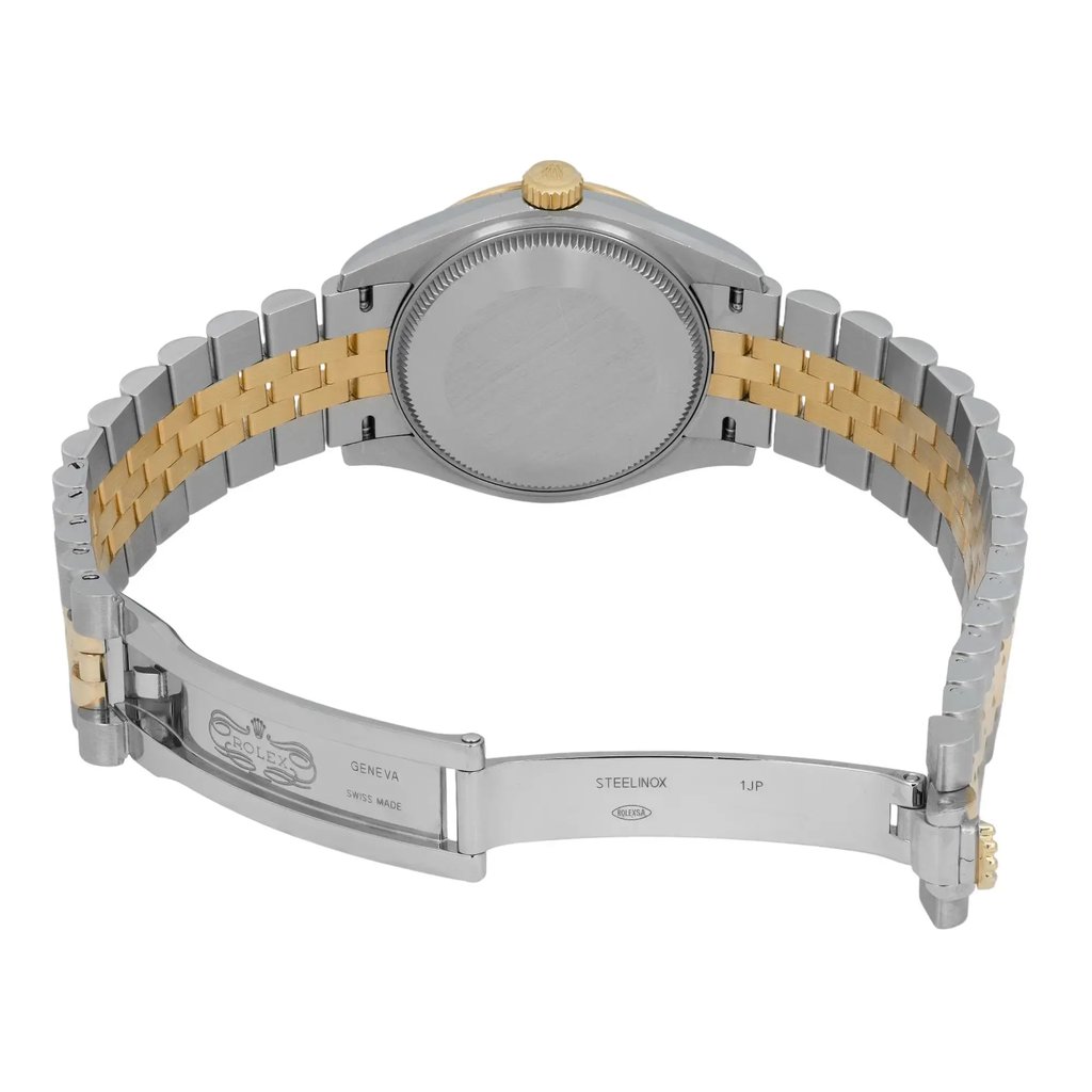 Back View Of Solid Back Case And Open Stainless Steel,Yellow Gold Band Of Rolex 278273 Watch Unworn Condition