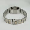 Back View Of Screwback Back Case And Closed Stainless Steel Band Of Cartier 2961 Watch Pre Owned Condition