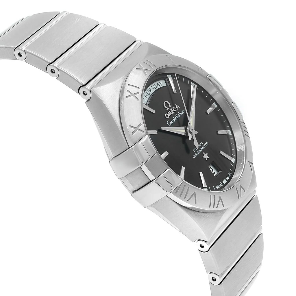 View Of Opposite Crown Facing Side Of OMEGA 123.10.38.22.01.001 Stainless Steel Watch Pre Owned Condition