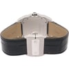 Back View Of Screwback Back Case And Closed Leather Band Of Cartier W20073X8 Watch Pre Owned Condition