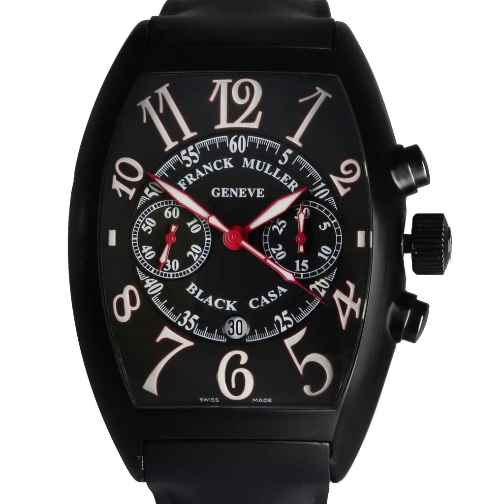 Up Close Front Facing Picture Of Franck Muller 9880 C CC DT NR Stainless Steel Watch Pre Owned Condition