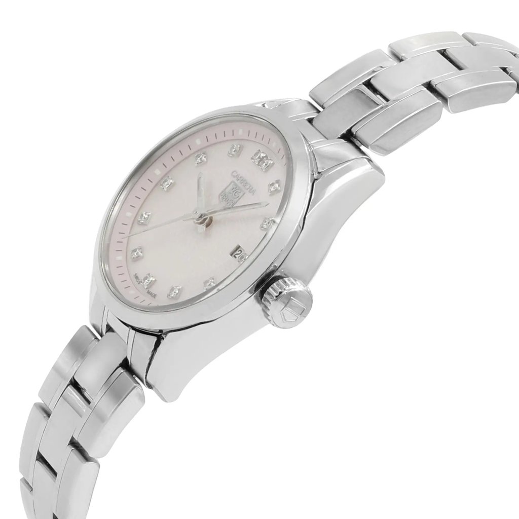 View Of Crown Facing Side Of TAG Heuer WV1417.BA0793 Stainless Steel Watch Pre Owned Condition