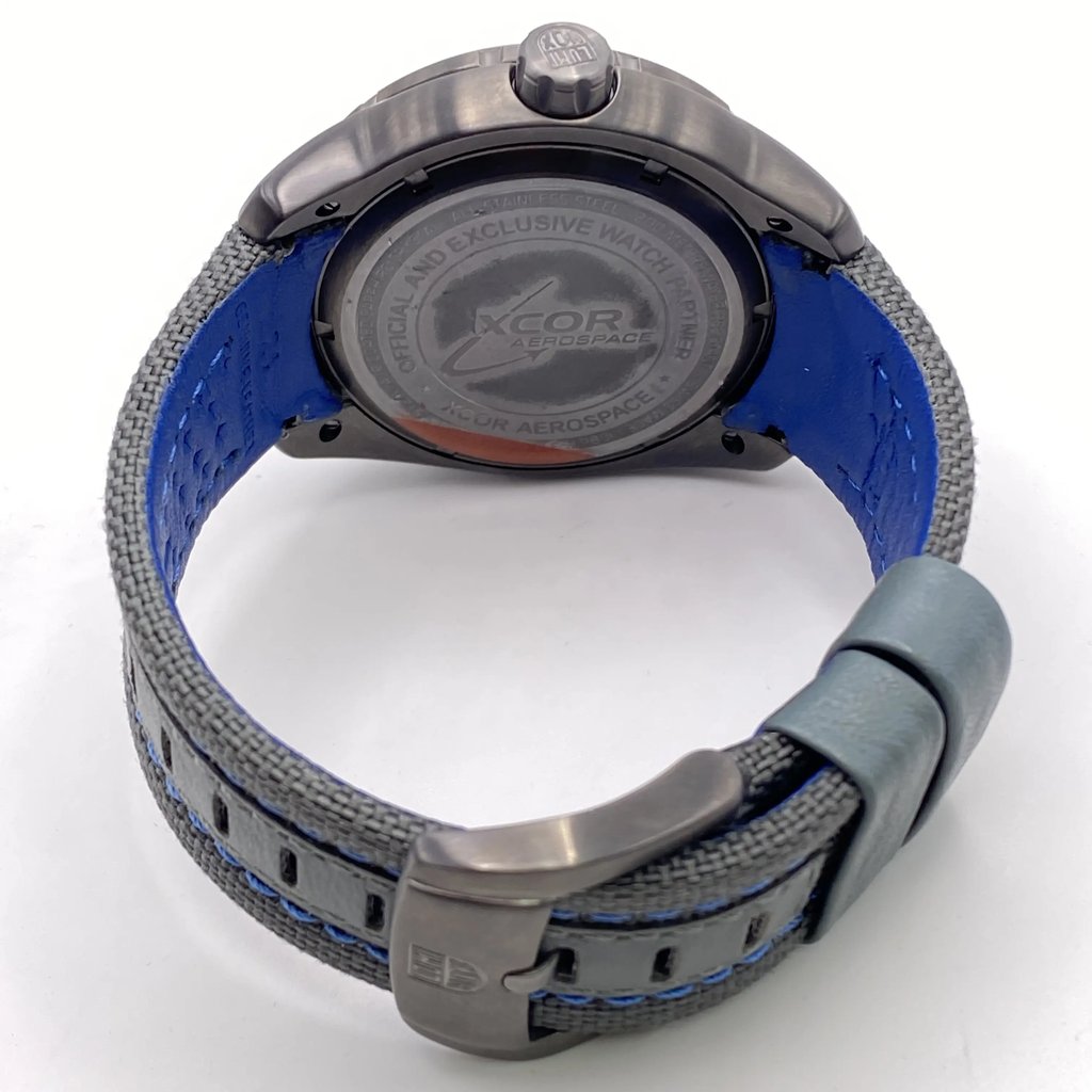 Back View Of Solid Back Case And Closed Nylon Band Of Luminox XX.5121.GN.1 Watch Pre Owned Condition