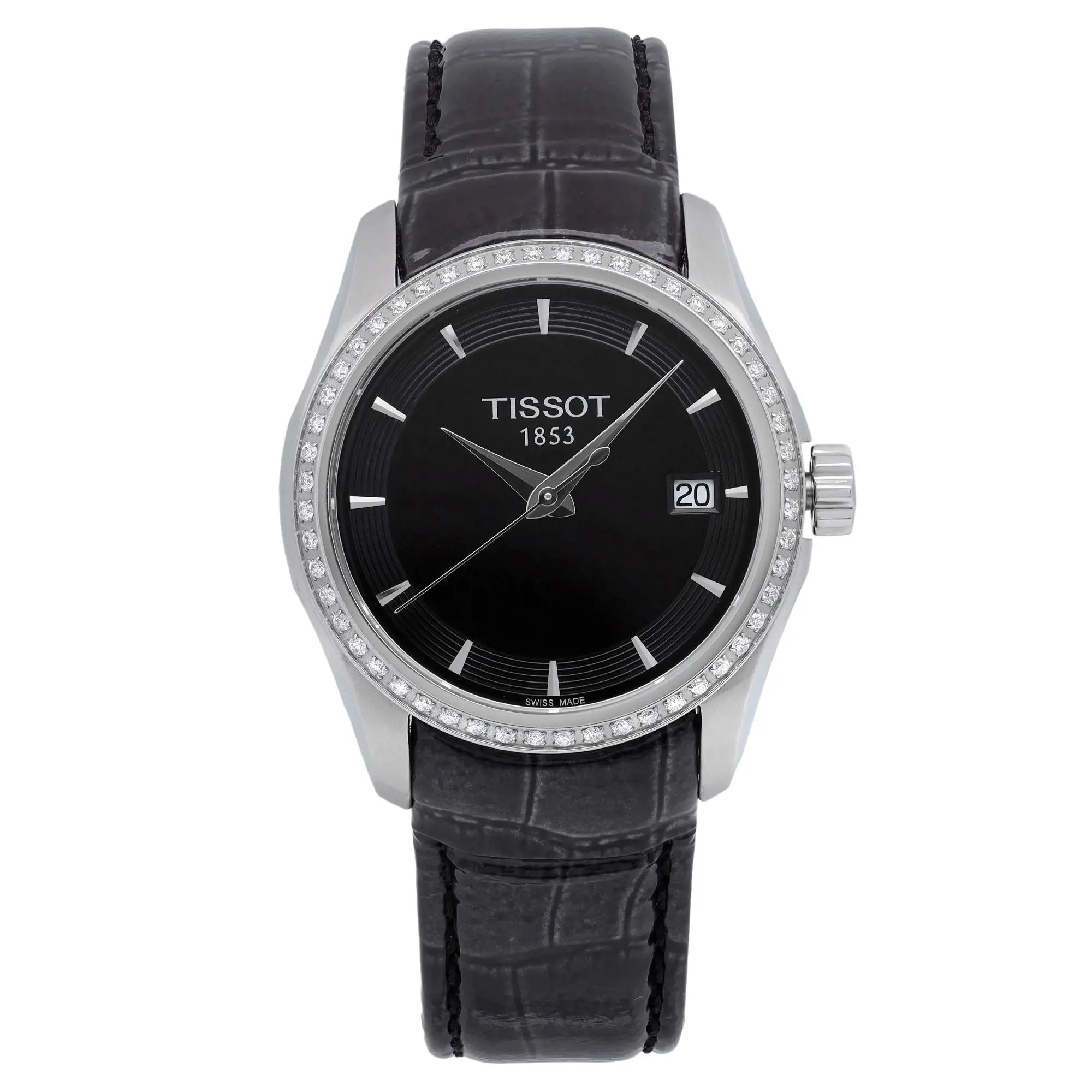 Front Full View Of Tissot T035.210.66.051.00 Stainless Steel Watch Unworn Condition Excellent