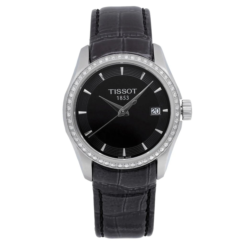 Front Full View Of Tissot T035.210.66.051.00 Stainless Steel Watch Unworn Condition Excellent