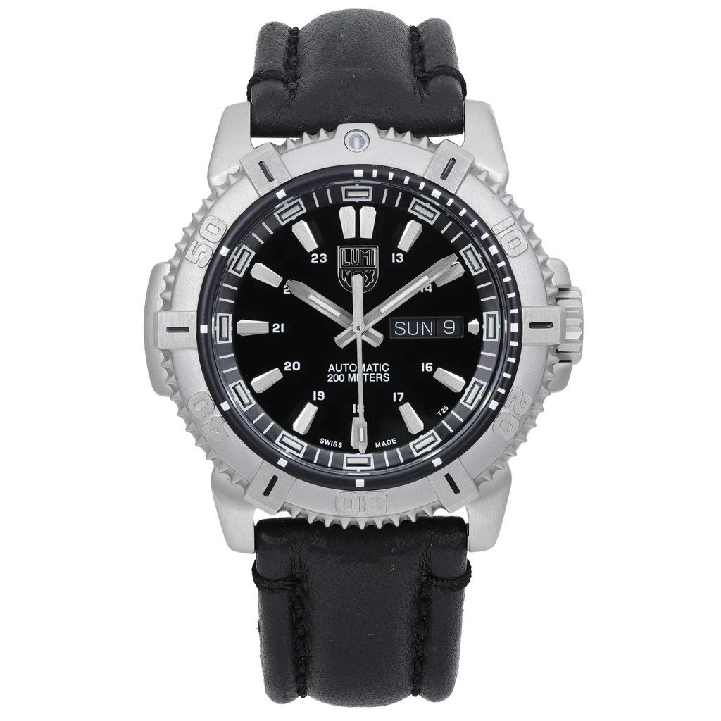 Front Full View Of Luminox XS.6501.NV Stainless Steel Watch Pre Owned Condition Good