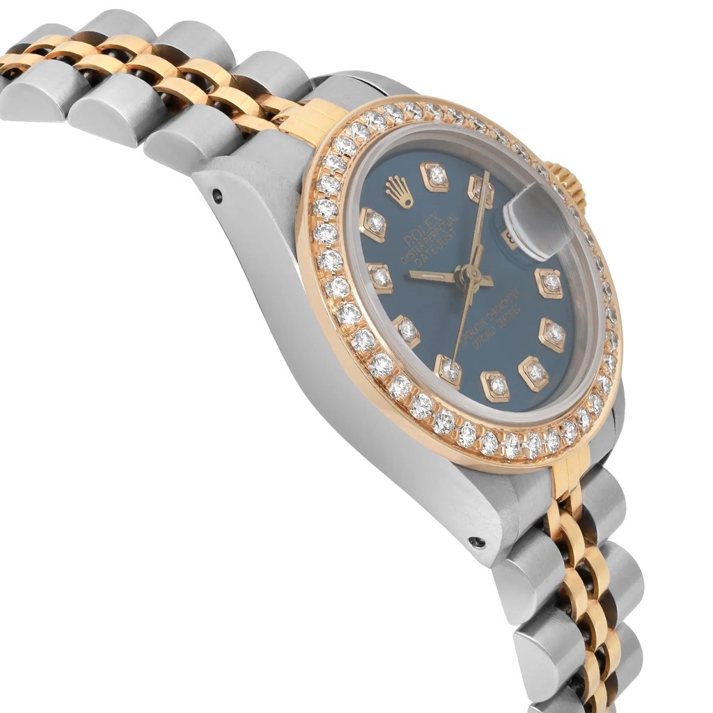 View Of Opposite Crown Facing Side Of Rolex 69173 Stainless Steel Watch Pre Owned Condition