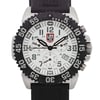 Up Close Front Facing Picture Of Luminox XS.3187 Stainless Steel Watch Pre Owned Condition