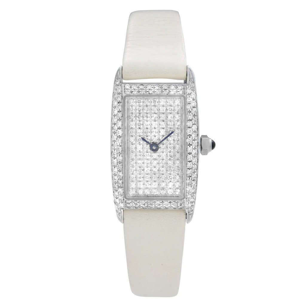 Front Full View Of Vicence N/A White Gold Watch Pre Owned Condition {Product Condition}