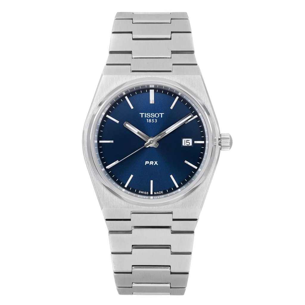 Front Full View Of Tissot T137.410.11.041.00 Stainless Steel Watch Display Model Condition Excellent