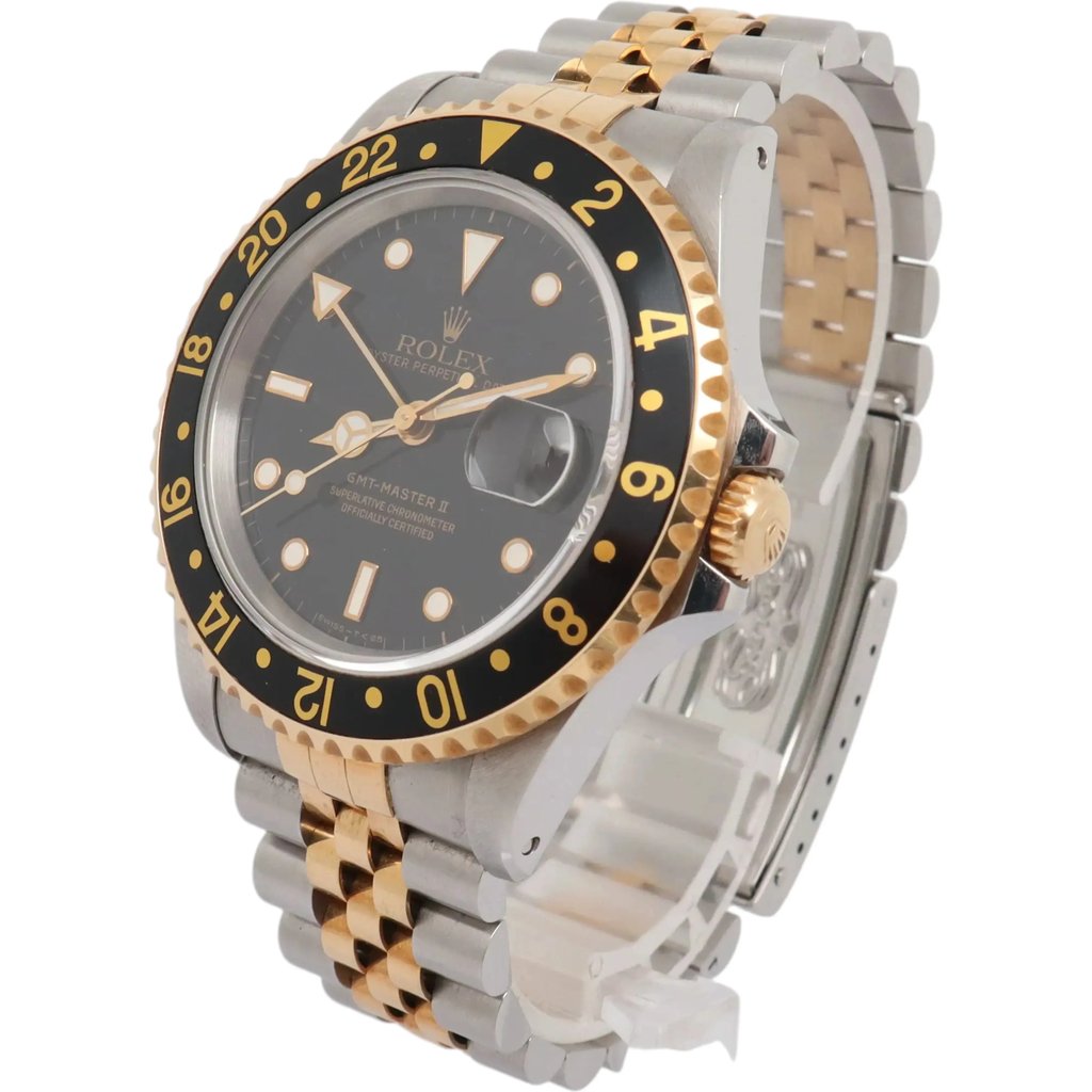 View Of Crown Facing Side Of Rolex 16713 Stainless Steel Watch Pre Owned Condition