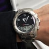 Up Close Front Facing Picture Of Tissot T047.420.11.051.00 Stainless Steel,Titanium Watch Display Model Condition