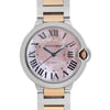 Up Close Front Facing Picture Of Cartier W6920033 Stainless Steel Watch Pre Owned Condition
