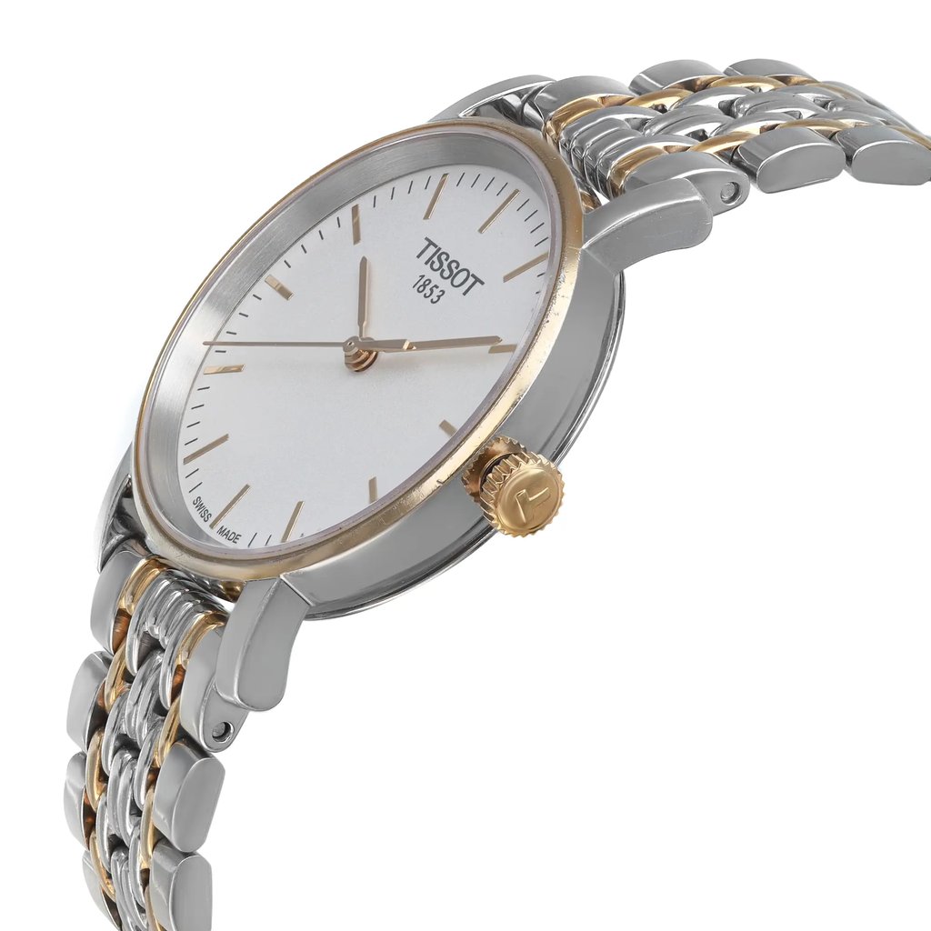 View Of Crown Facing Side Of Tissot T109.210.22.031.00 Stainless Steel Watch Pre Owned Condition