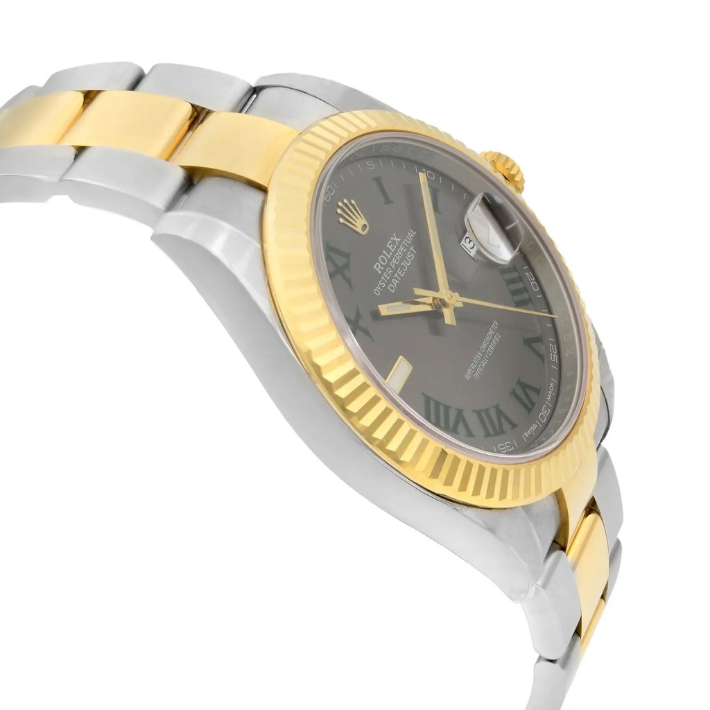 View Of Opposite Crown Facing Side Of Rolex 126333 Stainless Steel Watch Pre Owned Condition