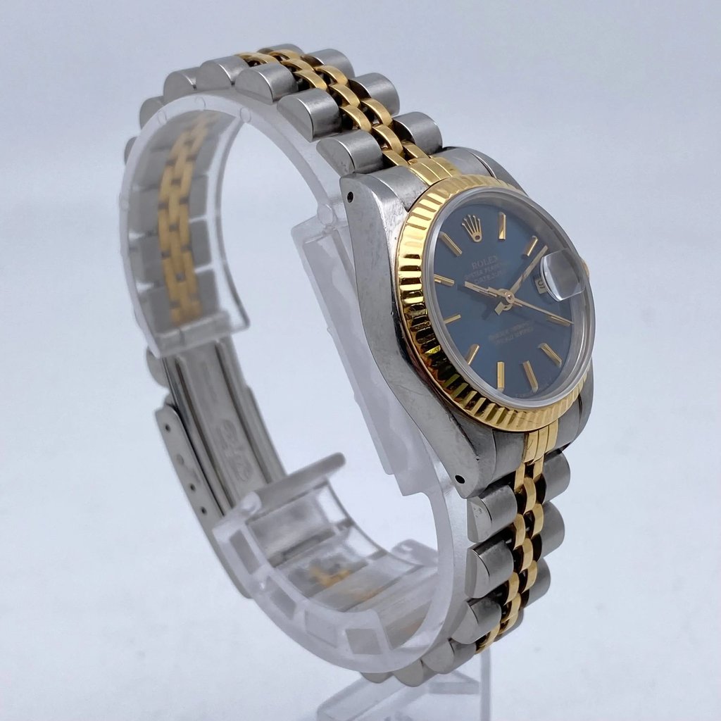 View Of Opposite Crown Facing Side Of Rolex 69173 Stainless Steel Watch Pre Owned Condition
