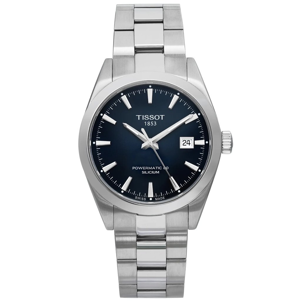 Front Full View Of Tissot T127.407.11.041.00 Stainless Steel Watch Display Model Condition Excellent