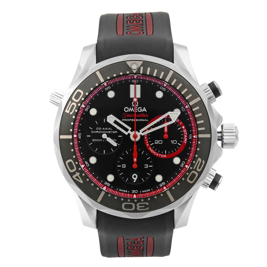 Front Full View Of OMEGA 212.32.44.50.01.001 Stainless Steel Watch Pre Owned Condition {Product Condition}