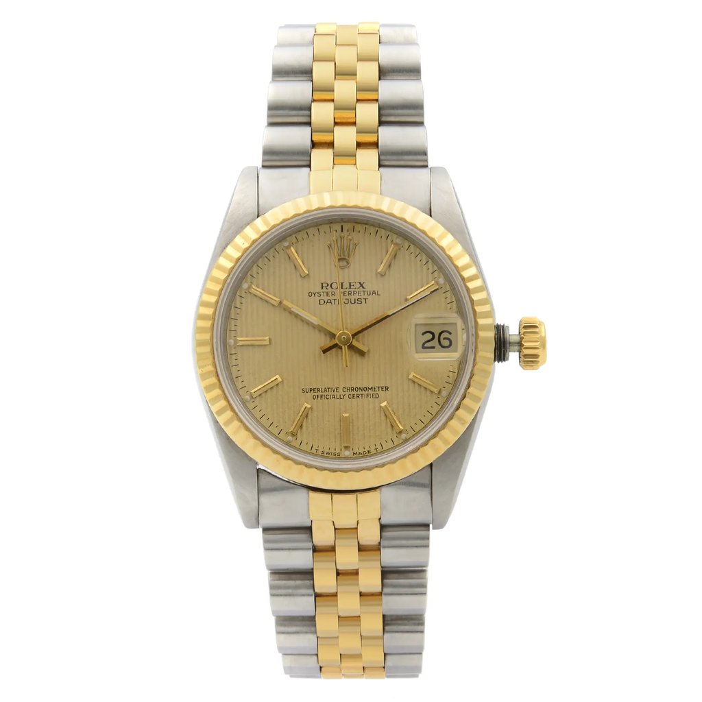 Front Full View Of Rolex 68273 Stainless Steel Watch Pre Owned Condition {Product Condition}