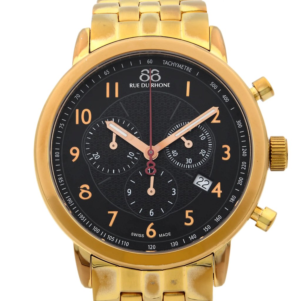 Up Close Front Facing Picture Of 88 Rue Du 86CA120019 Stainless Steel Watch Pre Owned Condition