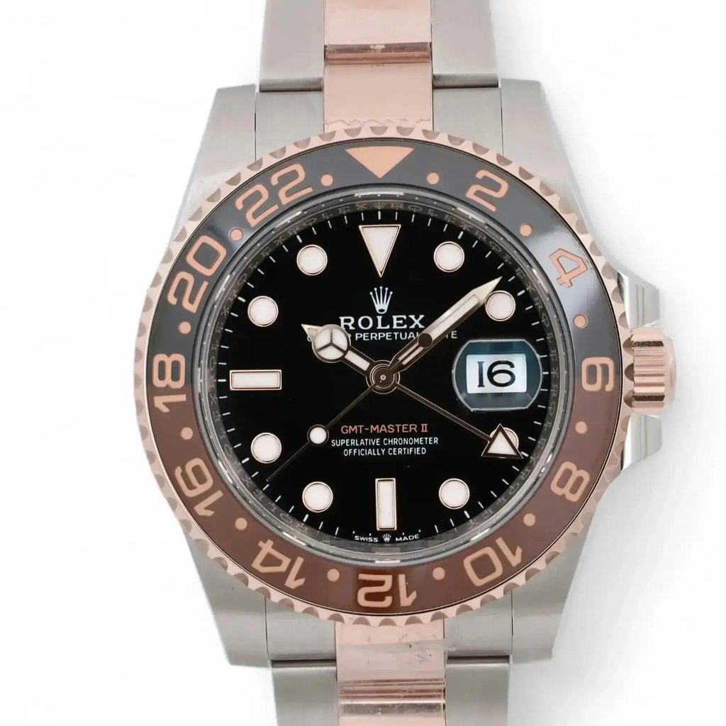 Up Close Front Facing Picture Of Rolex 126711CHNR Stainless Steel Watch Pre Owned Condition