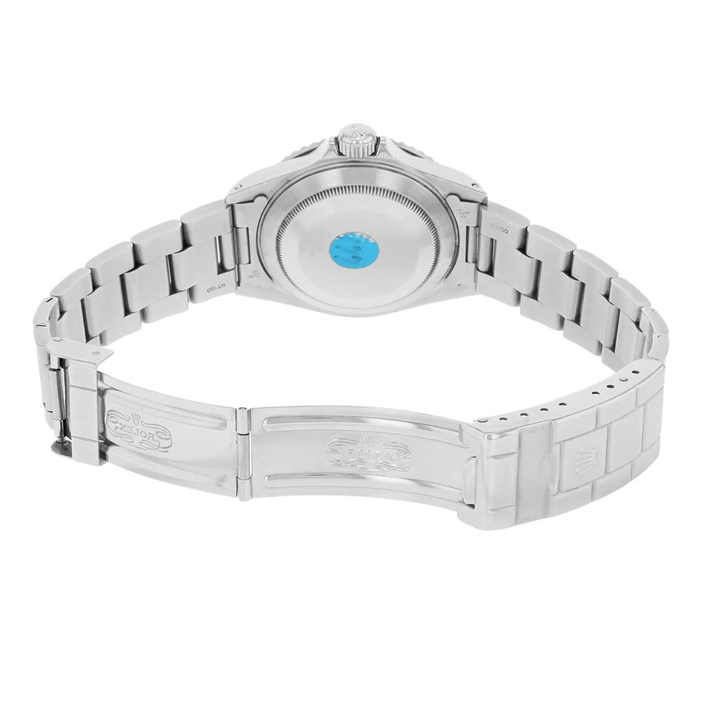 Back View Of {Caseback} Back Case And Open Stainless Steel Band Of Rolex 14060 Watch Pre Owned Condition