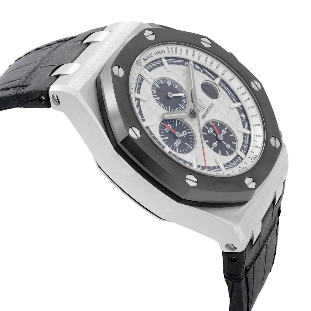 View Of Opposite Crown Facing Side Of Audemars Piguet 26400SO.OO.A002CA.1 Stainless Steel Watch Display Model Condition
