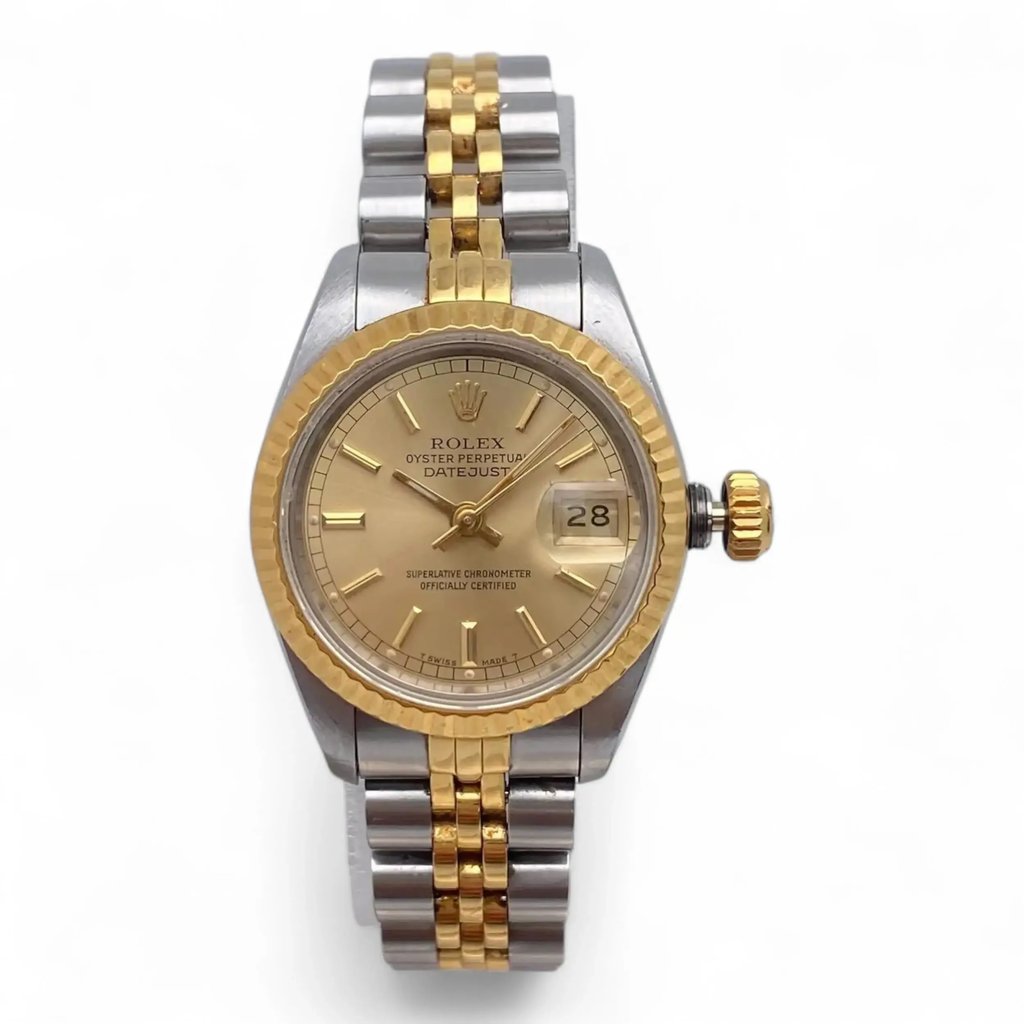 Front Full View Of Rolex 69173 Stainless Steel Watch Pre Owned Condition Good
