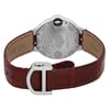 Back View Of Screwback Back Case And Closed Leather Band Of Cartier W4BB0027 Watch Pre Owned Condition