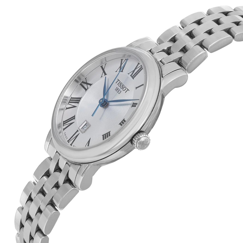 View Of Crown Facing Side Of Tissot T122.210.11.033.00 Stainless Steel Watch Pre Owned Condition