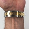 Back View Of Screwback Back Case And Closed Stainless and Solid Gold Band Of Rolex 126333 Watch Unworn Condition