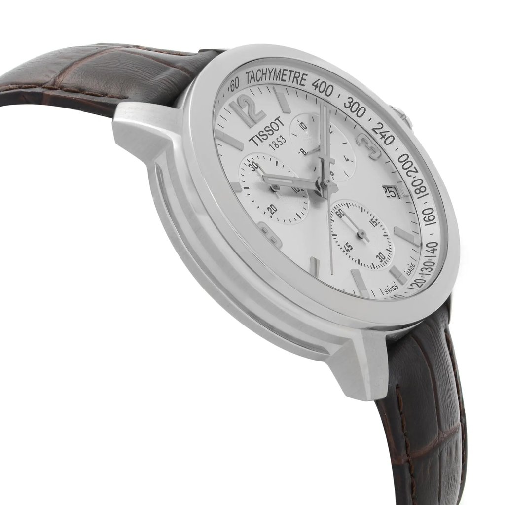 View Of Opposite Crown Facing Side Of Tissot T055.417.16.037.00 Stainless Steel Watch Pre Owned Condition