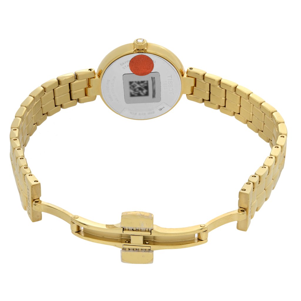 Back View Of Snap Back Case And Open Stainless Steel Band Of Tissot T094.210.33.111.00 Watch New With Defects Condition