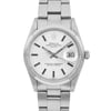 Up Close Front Facing Picture Of Rolex 15000 Stainless Steel Watch Pre Owned Condition