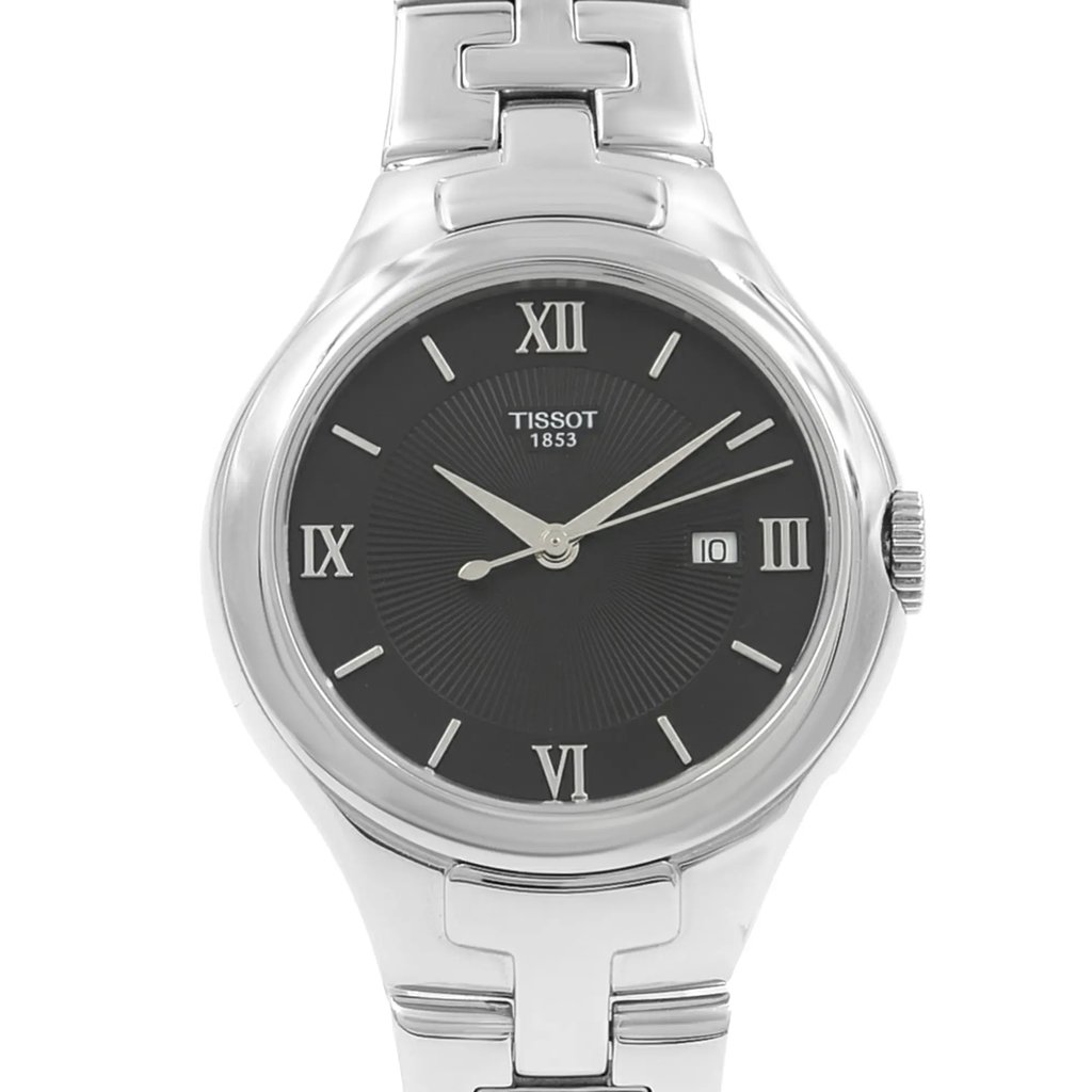 Up Close Front Facing Picture Of Tissot T082.210.11.058.00 Stainless Steel Watch Pre Owned Condition