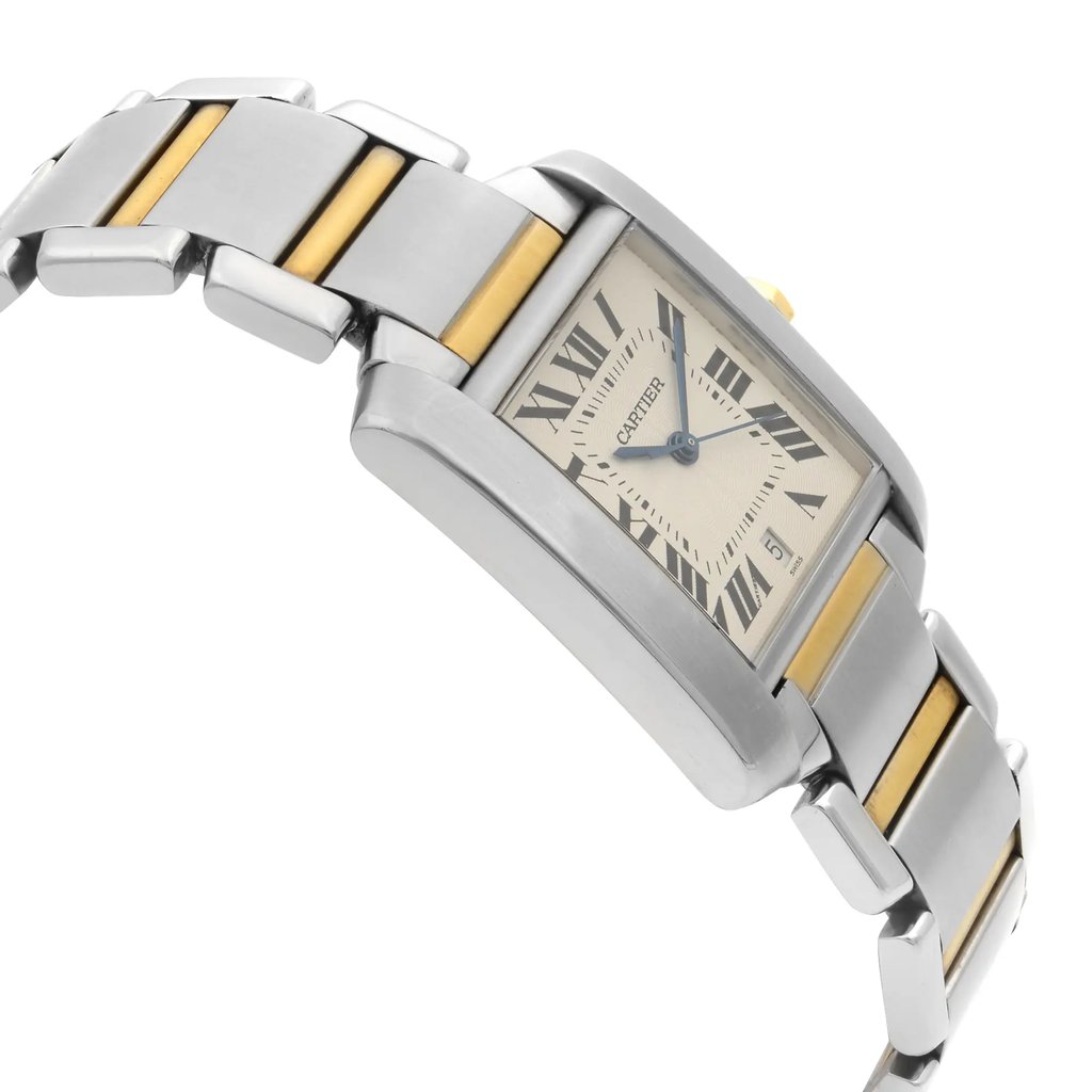 View Of Opposite Crown Facing Side Of Cartier W51005Q4 Stainless Steel Watch Pre Owned Condition
