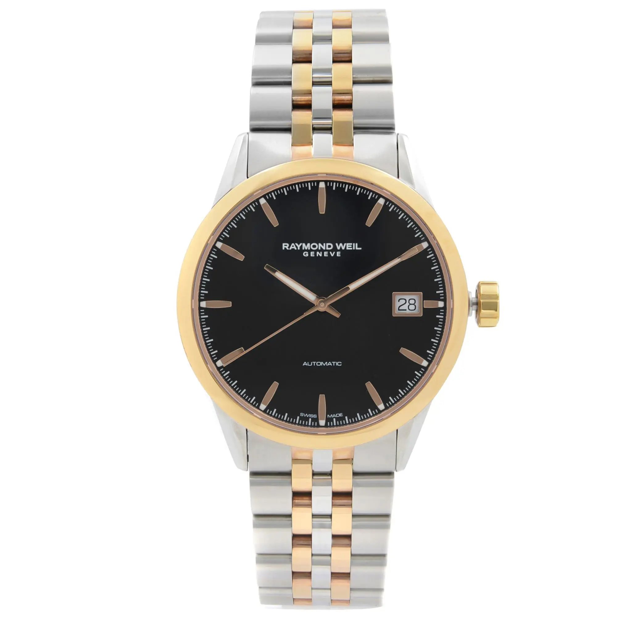 Front Full View Of RAYMOND WEIL 2740-SP5-20011 Stainless Steel Watch Pre Owned Condition Good