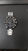 Front Full View Of Edox 10221 3M NIN Stainless Steel Watch Pre Owned Condition {Product Condition}